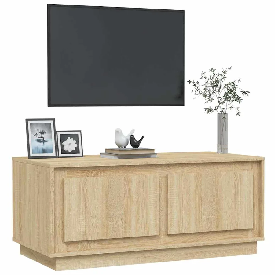 Table basse chêne sonoma 102x50x44 cm bois d'ingénierie - 4