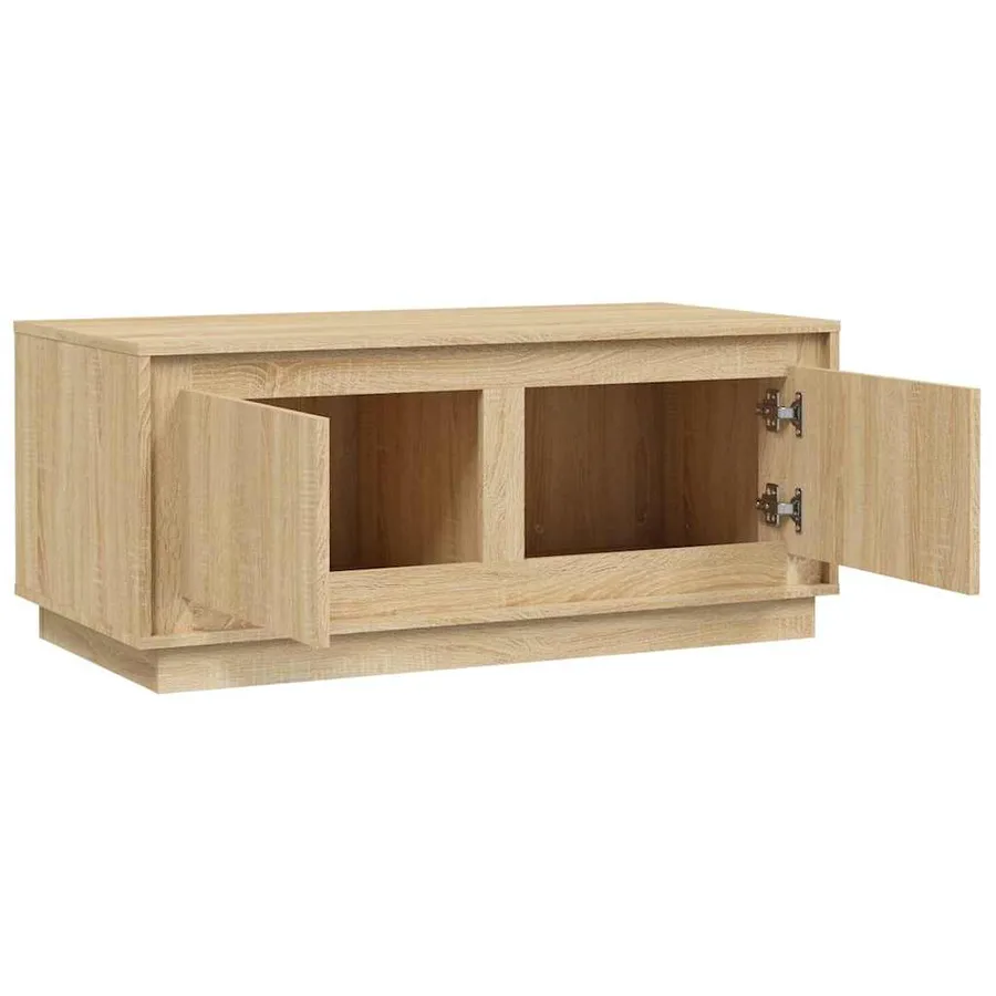 Table basse chêne sonoma 102x50x44 cm bois d'ingénierie - 7