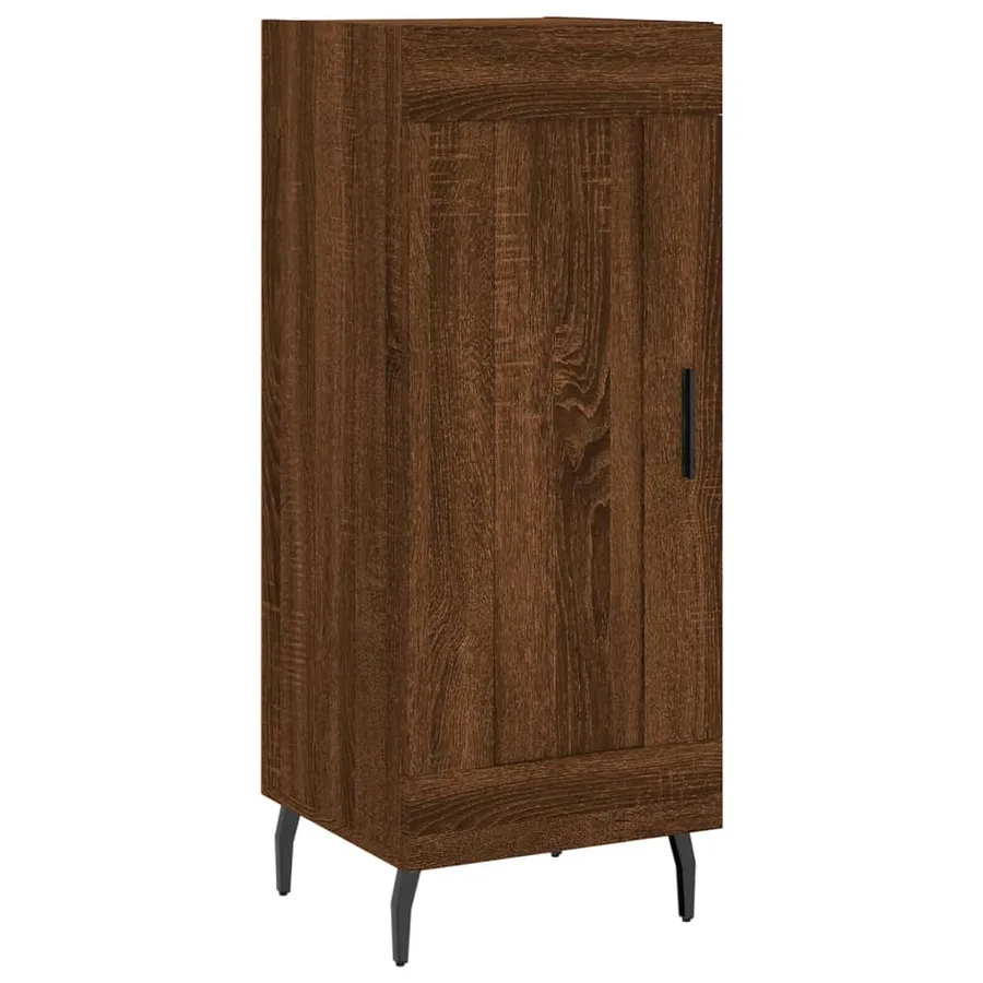 Buffet Chêne marron 34,5x34x90 cm Bois d'ingénierie - 2