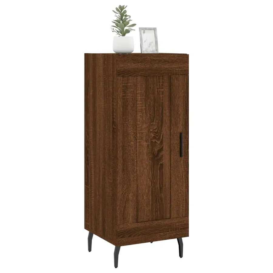 Buffet Chêne marron 34,5x34x90 cm Bois d'ingénierie - 3