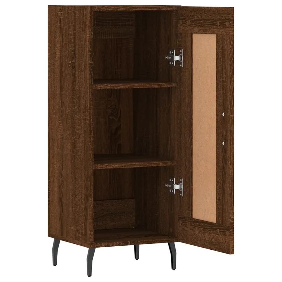 Buffet Chêne marron 34,5x34x90 cm Bois d'ingénierie - 6
