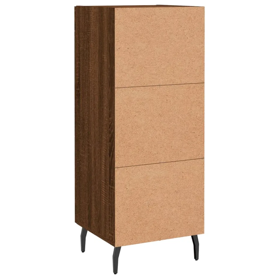 Buffet Chêne marron 34,5x34x90 cm Bois d'ingénierie - 8
