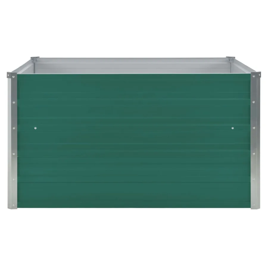 Jardinière 100 x 100 x 45 cm Acier galvanisé Vert - 3