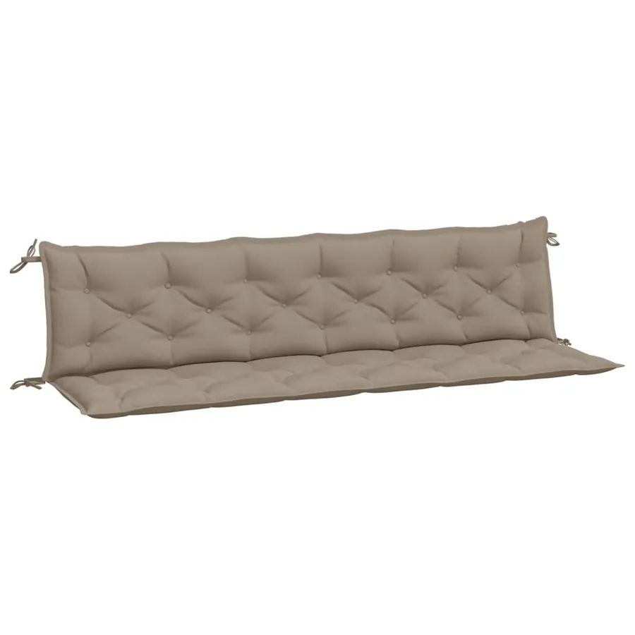 Coussins de banc jardin lot de 2 taupe 200x50x7 cm tissu Oxford - 2
