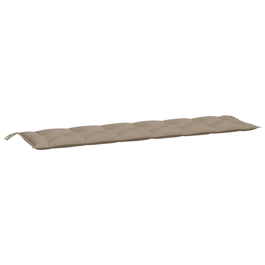 Coussins de banc jardin lot de 2 taupe 200x50x7 cm tissu Oxford - 4