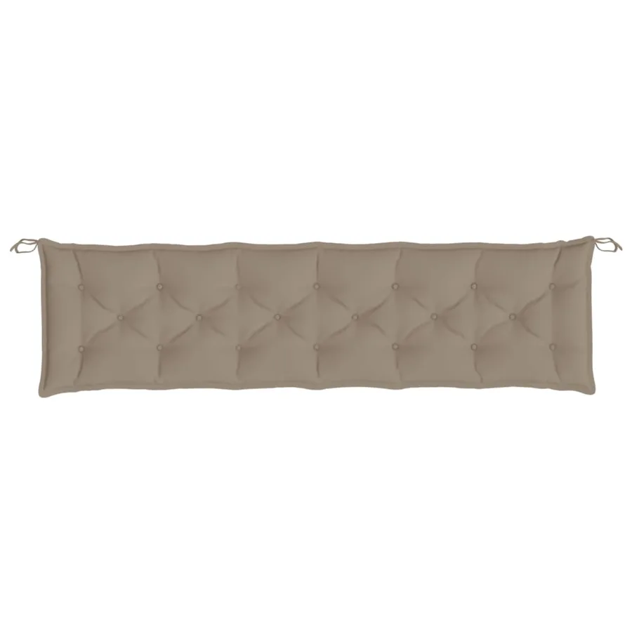 Coussins de banc jardin lot de 2 taupe 200x50x7 cm tissu Oxford - 5
