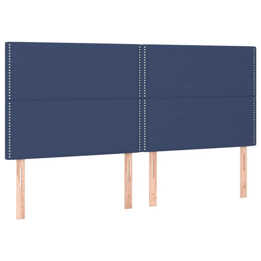 Cadre de lit sans matelas bleu 200x200 cm tissu - 9