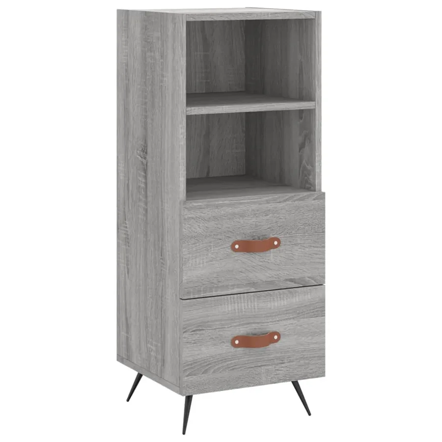 Buffet Sonoma gris 34,5x34x90 cm Bois d'ingénierie - 2
