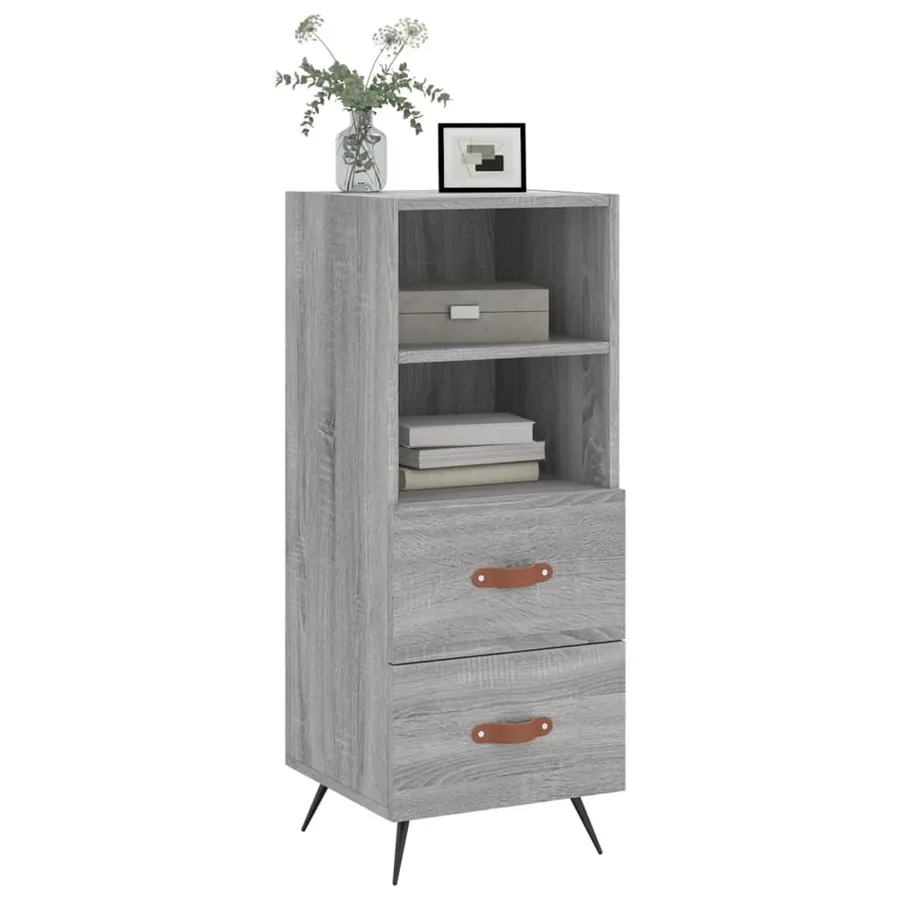 Buffet Sonoma gris 34,5x34x90 cm Bois d'ingénierie - 3