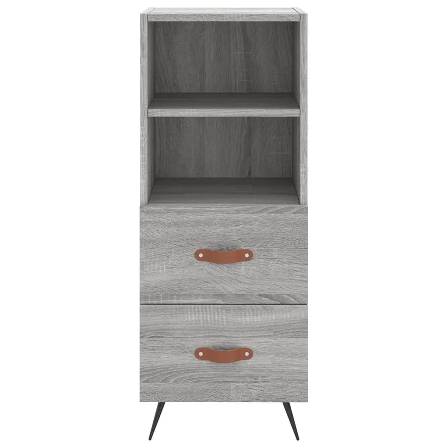 Buffet Sonoma gris 34,5x34x90 cm Bois d'ingénierie - 6