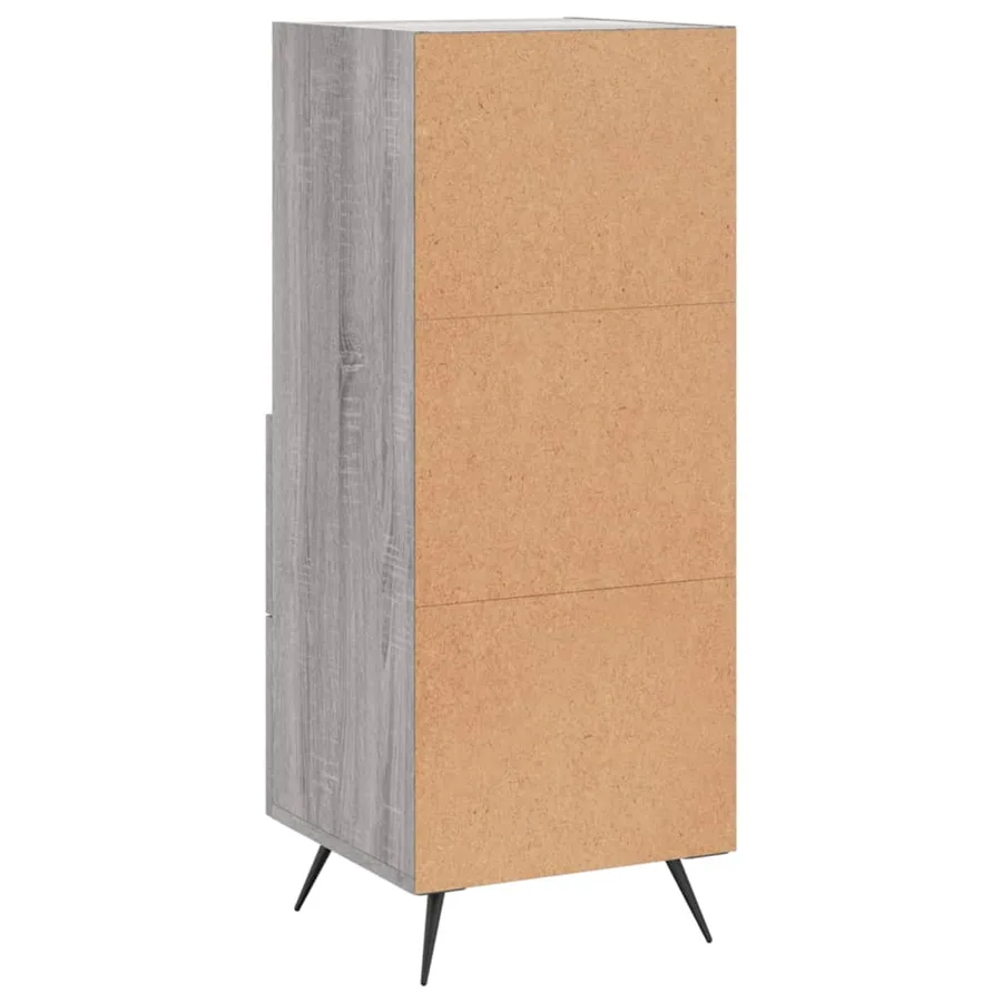 Buffet Sonoma gris 34,5x34x90 cm Bois d'ingénierie - 8