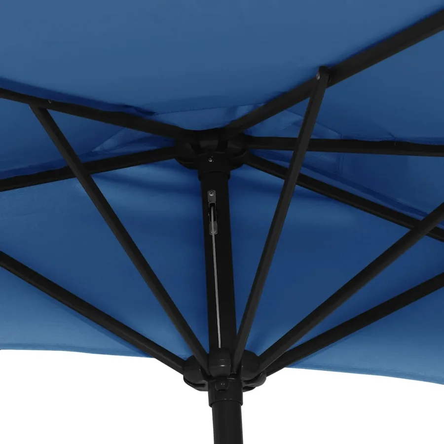 Parasol de balcon avec mât en aluminium Bleu 270x144x222cm Demi - 6