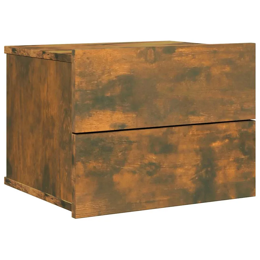 Table de chevet Chêne fumé 40x30x30 cm Bois d'ingénierie - 2