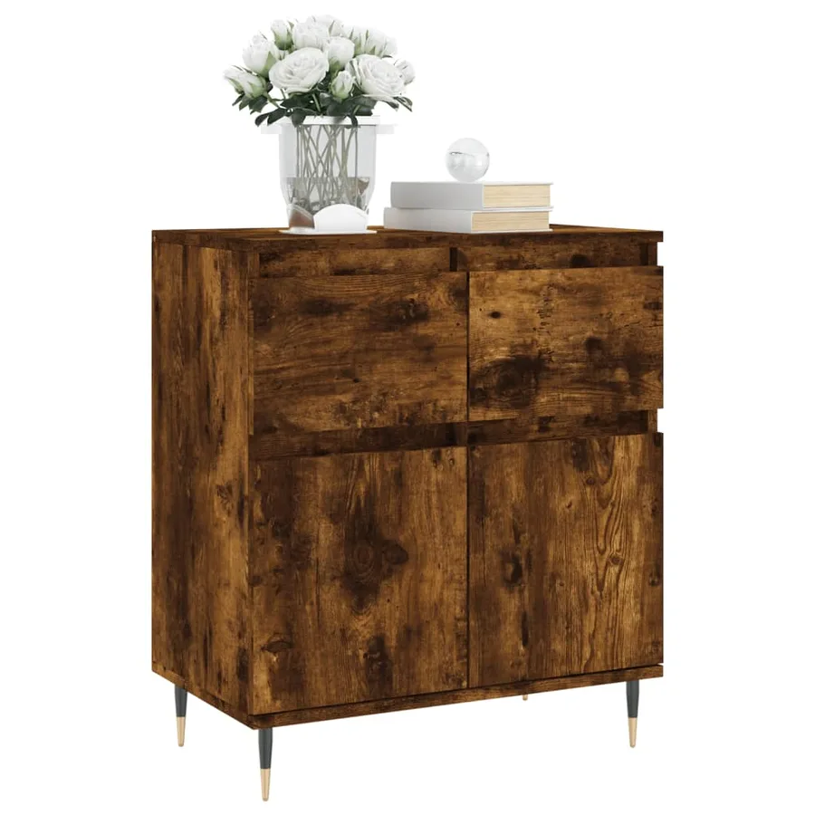 Buffet Chêne fumé 60x35x70 cm Bois d'ingénierie - 3