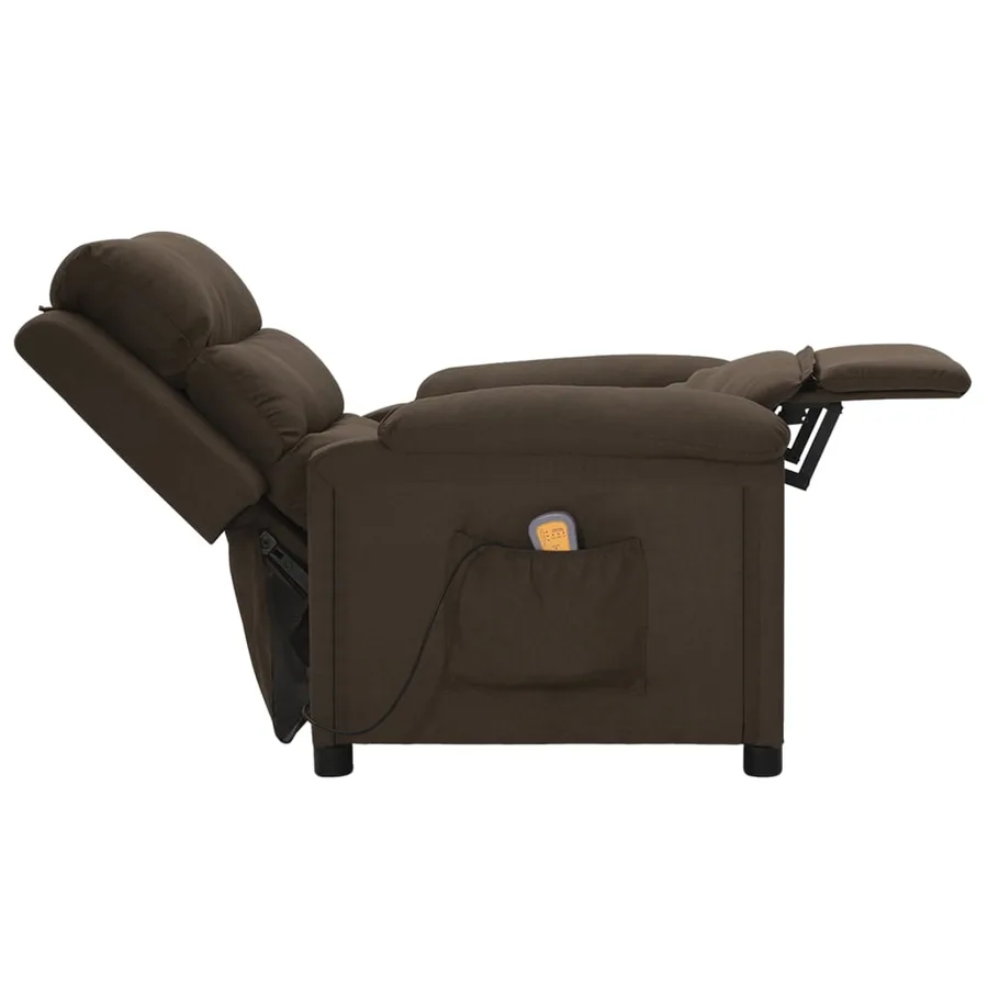 Fauteuil de massage Marron foncé Tissu - 6