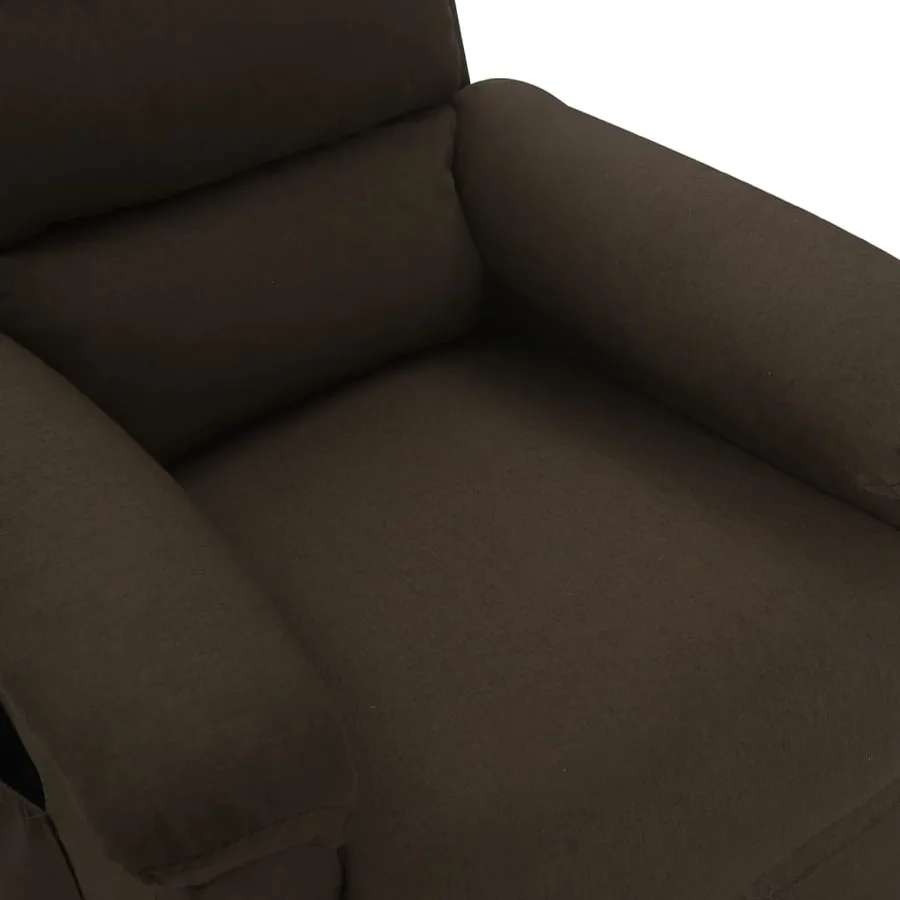 Fauteuil de massage Marron foncé Tissu - 9