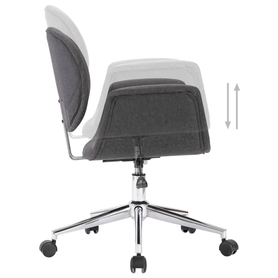 Chaises pivotantes à manger lot de 6 gris tissu - 6