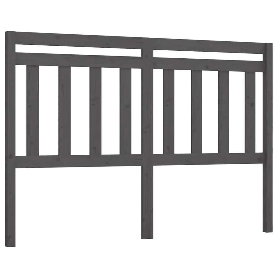 Tête de lit Gris 166x4x100 cm Bois massif de pin - 2
