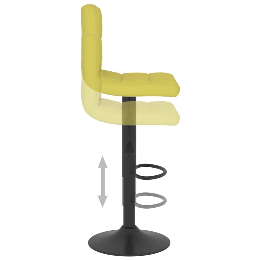 Tabourets de bar lot de 2 vert tissu - 7