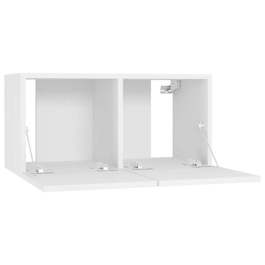 Meubles TV suspendus 3 pcs Blanc 60x30x30 cm - 6