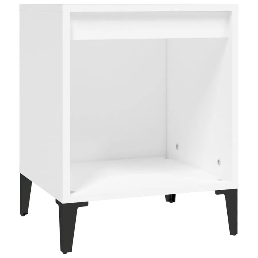 Tables de chevet 2 pcs Blanc 40x35x50 cm - 5