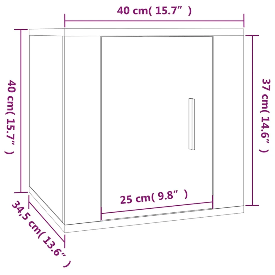 Ensemble de meubles TV 2 pcs gris béton bois d'ingénierie - 12