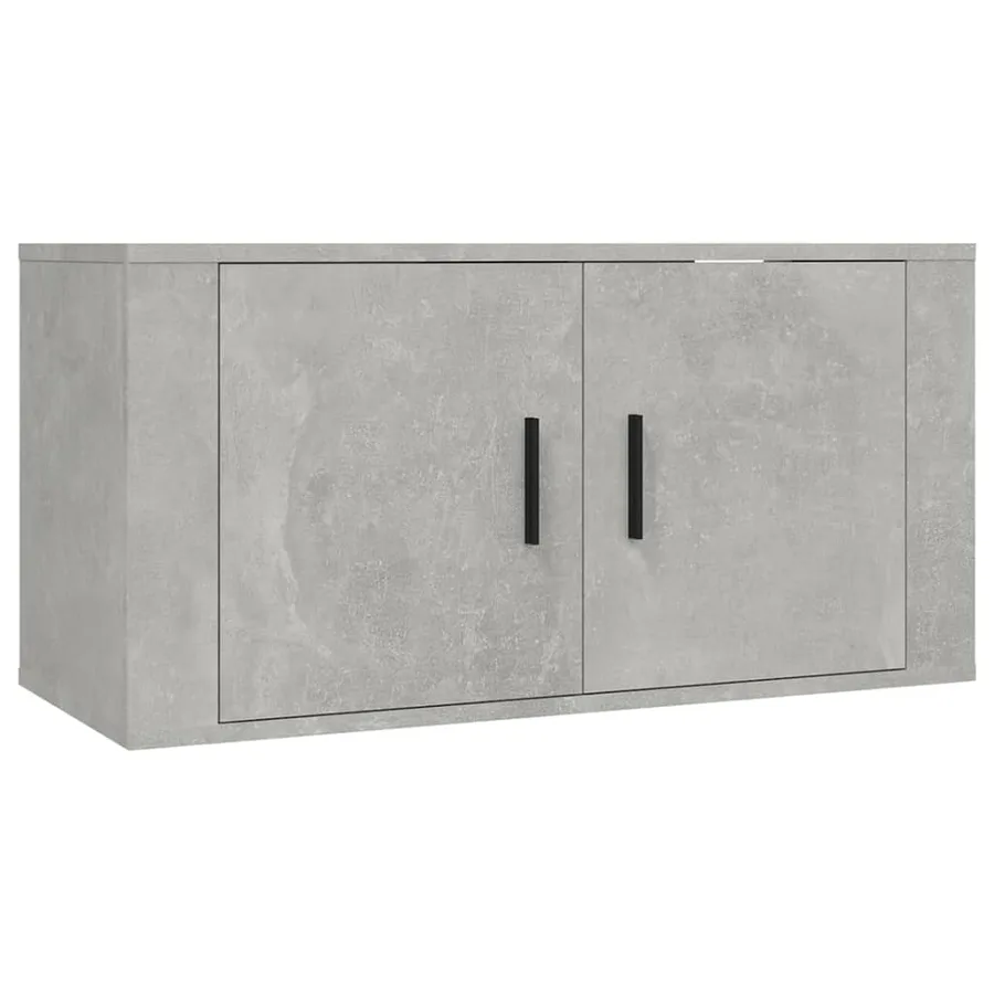 Ensemble de meubles TV 2 pcs gris béton bois d'ingénierie - 4