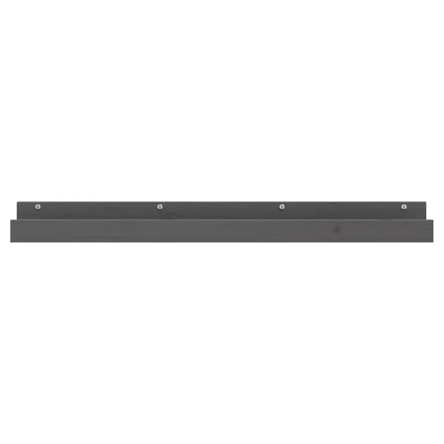 Étagères murales 2 pcs Gris 110x12x9 cm Bois de pin massif - 4