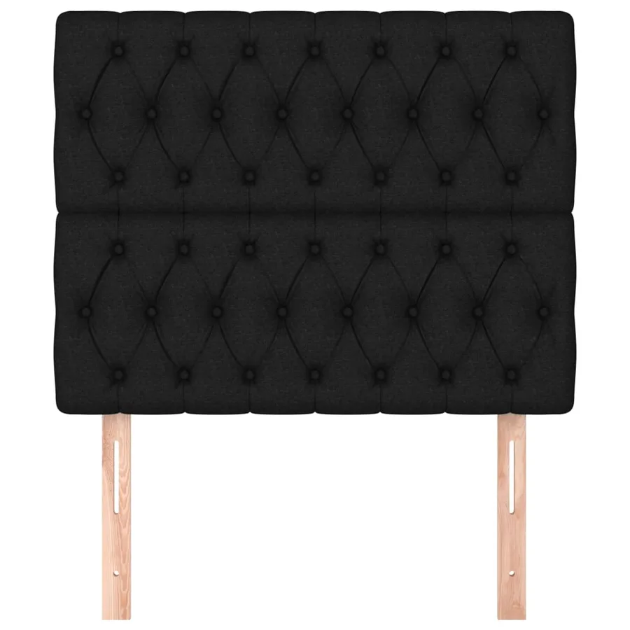 Tête de lit Noir 90x7x118/128 cm Tissu - 3