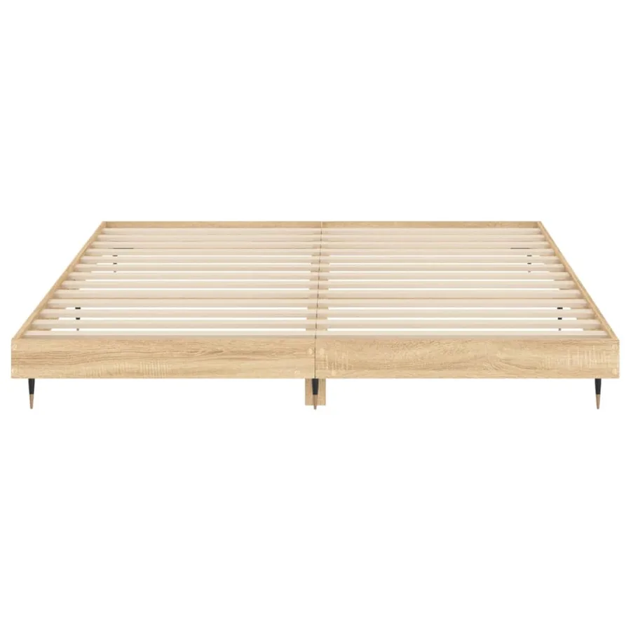 Cadre de lit sans matelas chêne sonoma 120x200 cm - 6