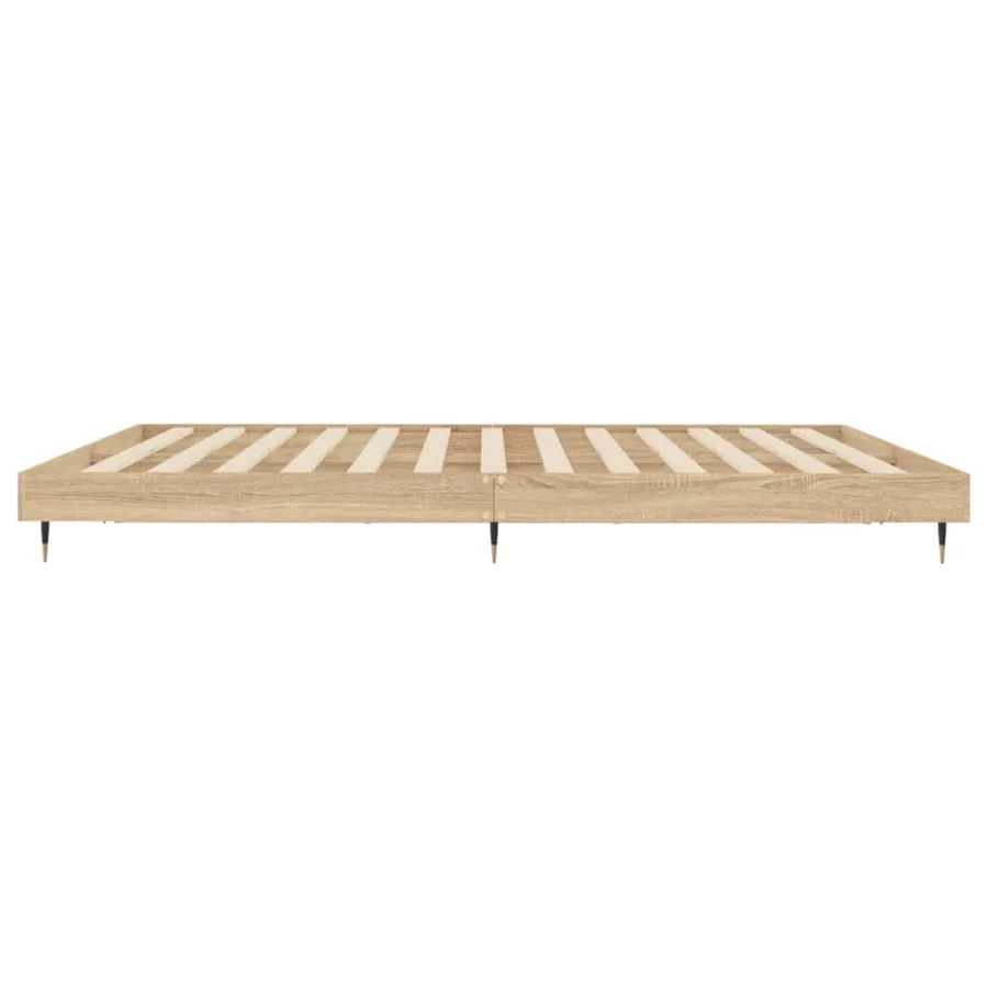 Cadre de lit sans matelas chêne sonoma 120x200 cm - 7
