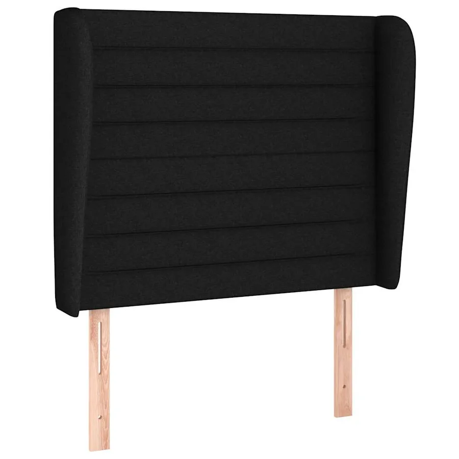Sommier à lattes de lit avec matelas Noir 100x200 cm Tissu - 6