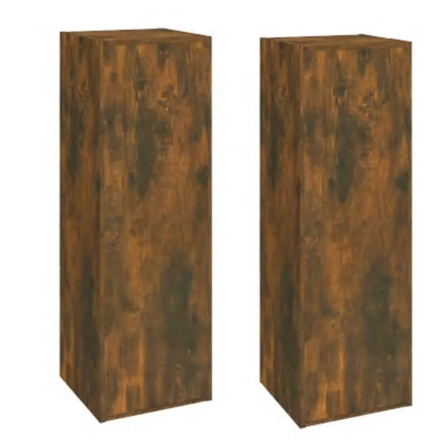 Meubles TV 2 pcs Chêne fumé 30,5x30x90 cm Bois d'ingénierie - 2