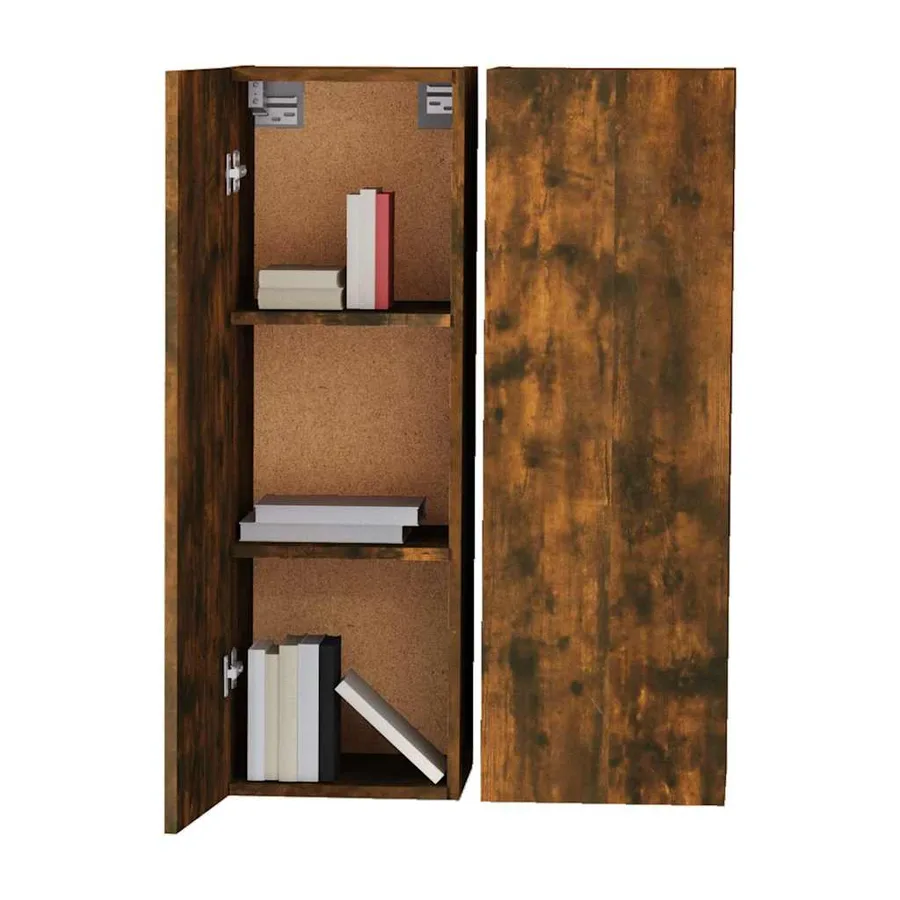 Meubles TV 2 pcs Chêne fumé 30,5x30x90 cm Bois d'ingénierie - 4