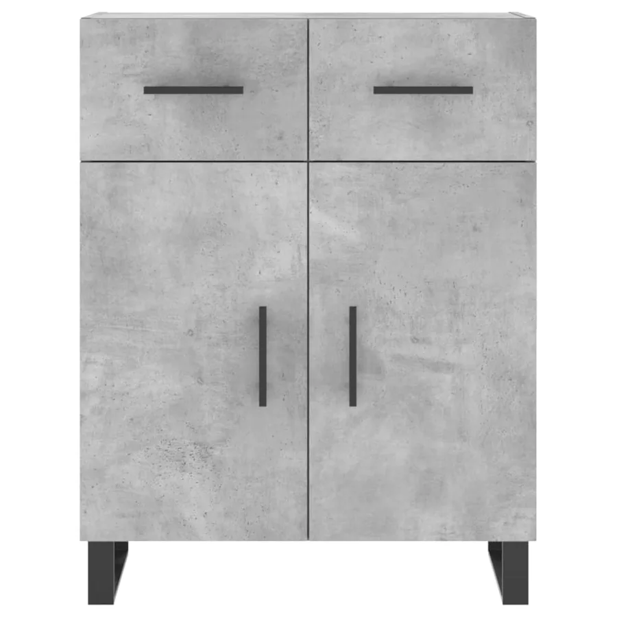 Buffet gris béton 69,5x34x90 cm bois d'ingénierie - 6