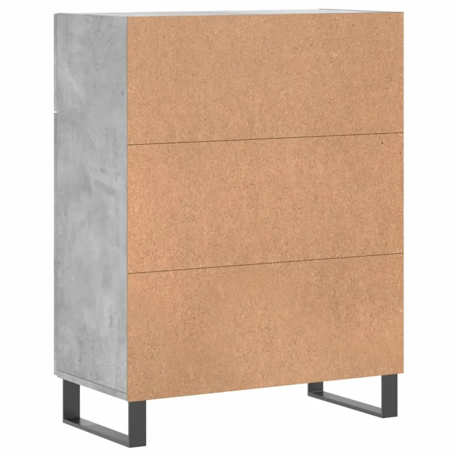 Buffet gris béton 69,5x34x90 cm bois d'ingénierie - 8
