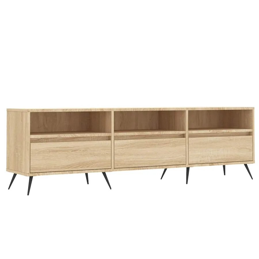 Meuble TV chêne sonoma 150x30x44,5 cm bois d'ingénierie - 2
