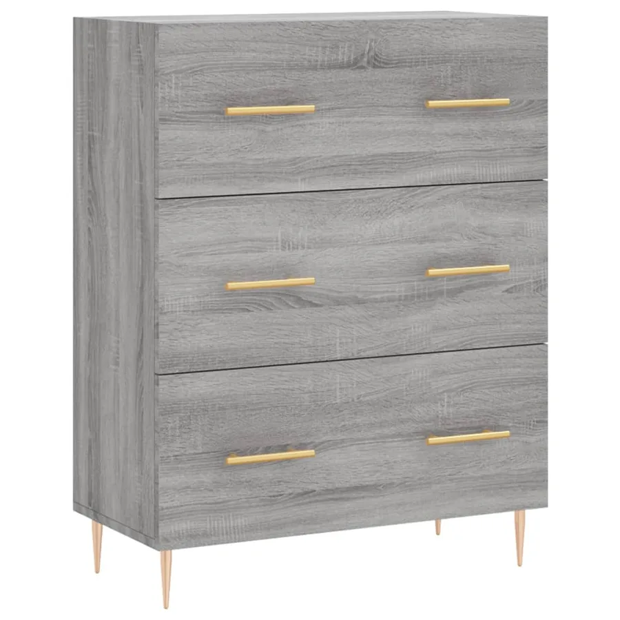 Buffet sonoma gris 69,5x34x90 cm bois d'ingénierie - 2