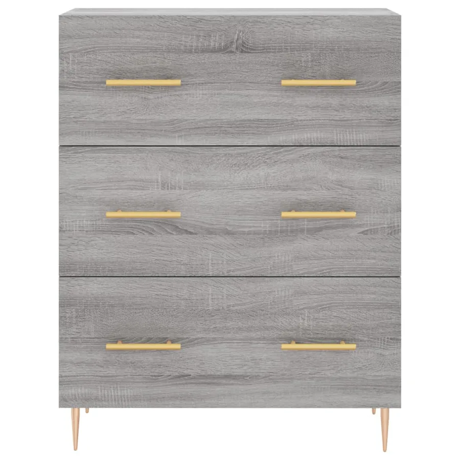 Buffet sonoma gris 69,5x34x90 cm bois d'ingénierie - 5