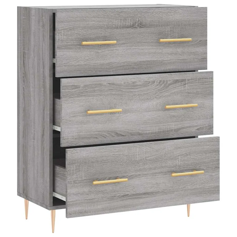 Buffet sonoma gris 69,5x34x90 cm bois d'ingénierie - 6