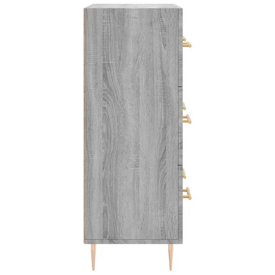 Buffet sonoma gris 69,5x34x90 cm bois d'ingénierie - 7