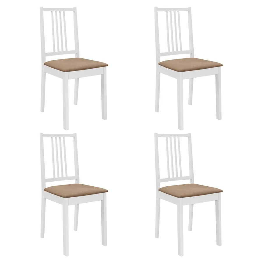Mobilier de salle à manger 5 pcs MDF Blanc - 7