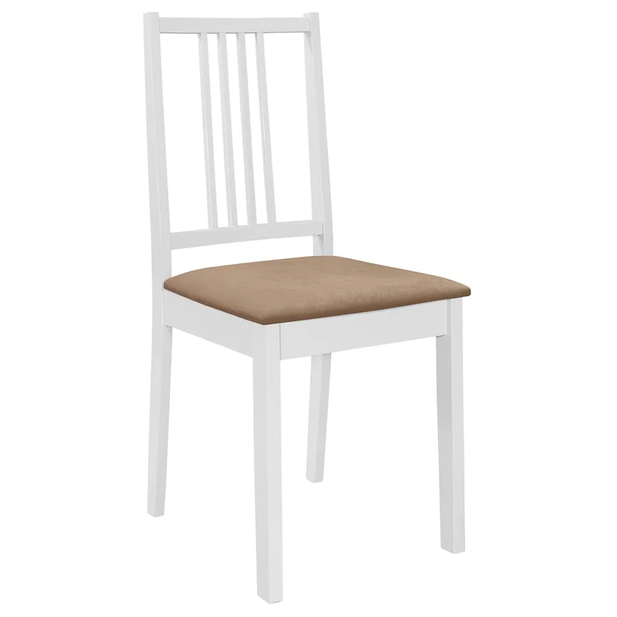 Mobilier de salle à manger 5 pcs MDF Blanc - 8