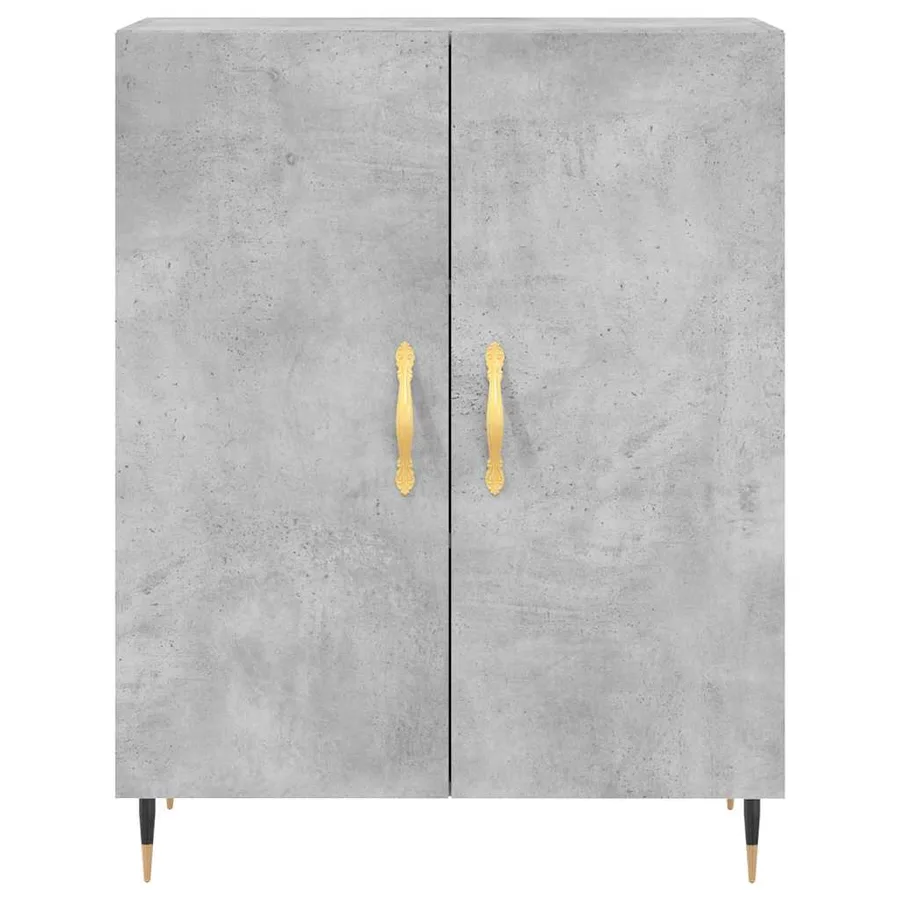Buffet gris béton 69,5x34x90 cm bois d'ingénierie - 5