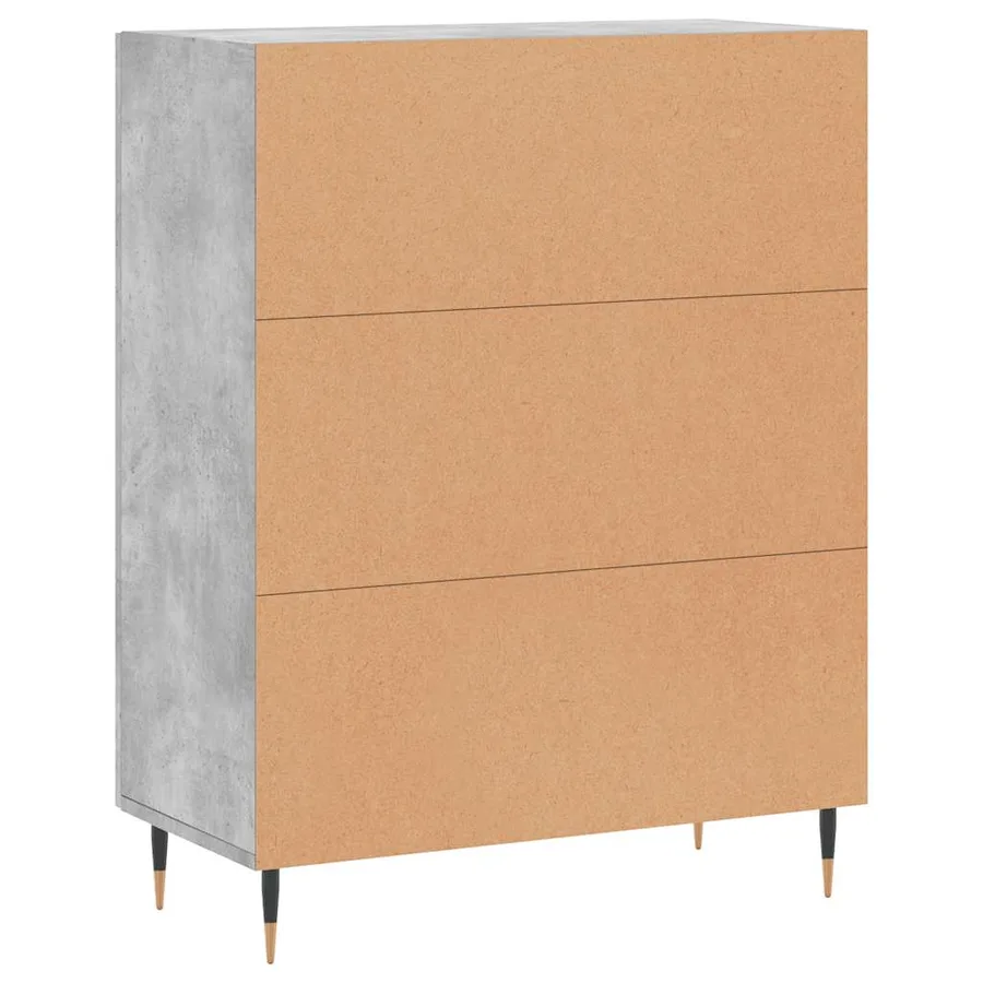 Buffet gris béton 69,5x34x90 cm bois d'ingénierie - 8
