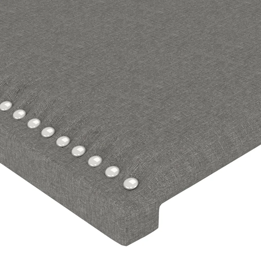 Tête de lit Gris foncé 100x5x78/88 cm Tissu - 4