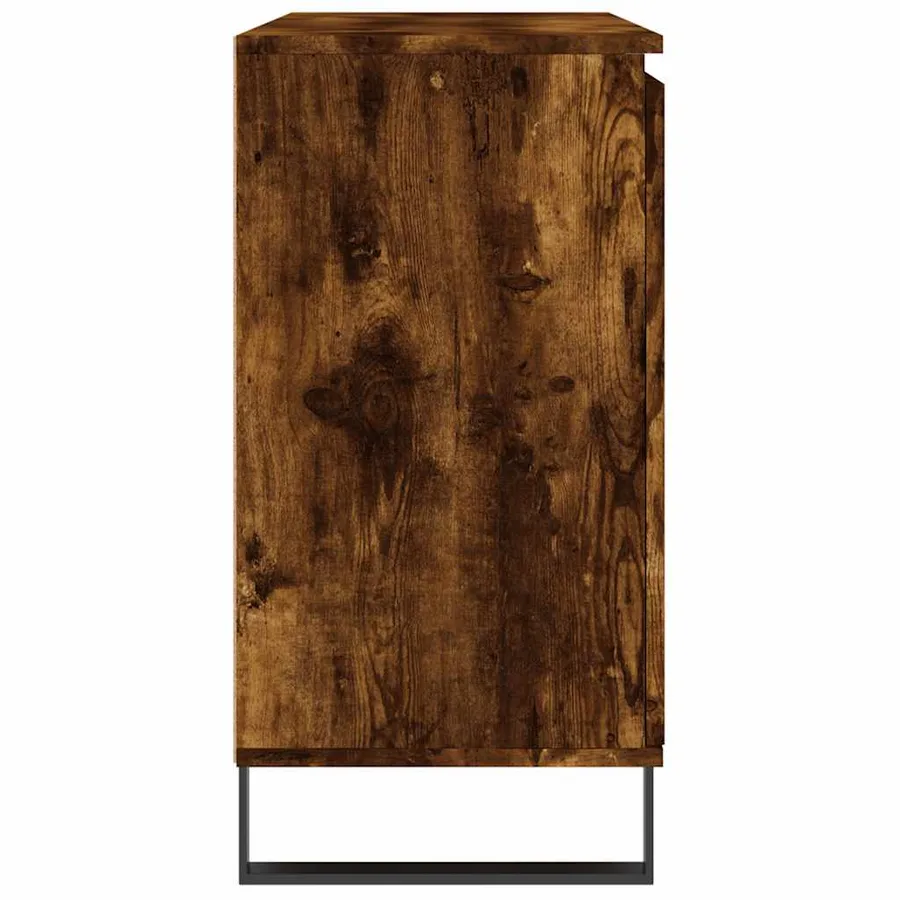 Buffet chêne fumé 101,5x35x70 cm bois d'ingénierie - 7