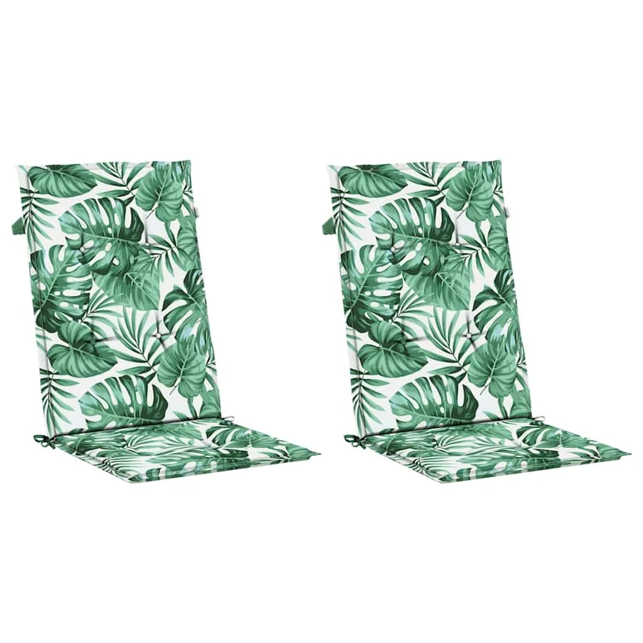 Coussins de chaise à dossier haut lot de 2 modèle de feuille - 3