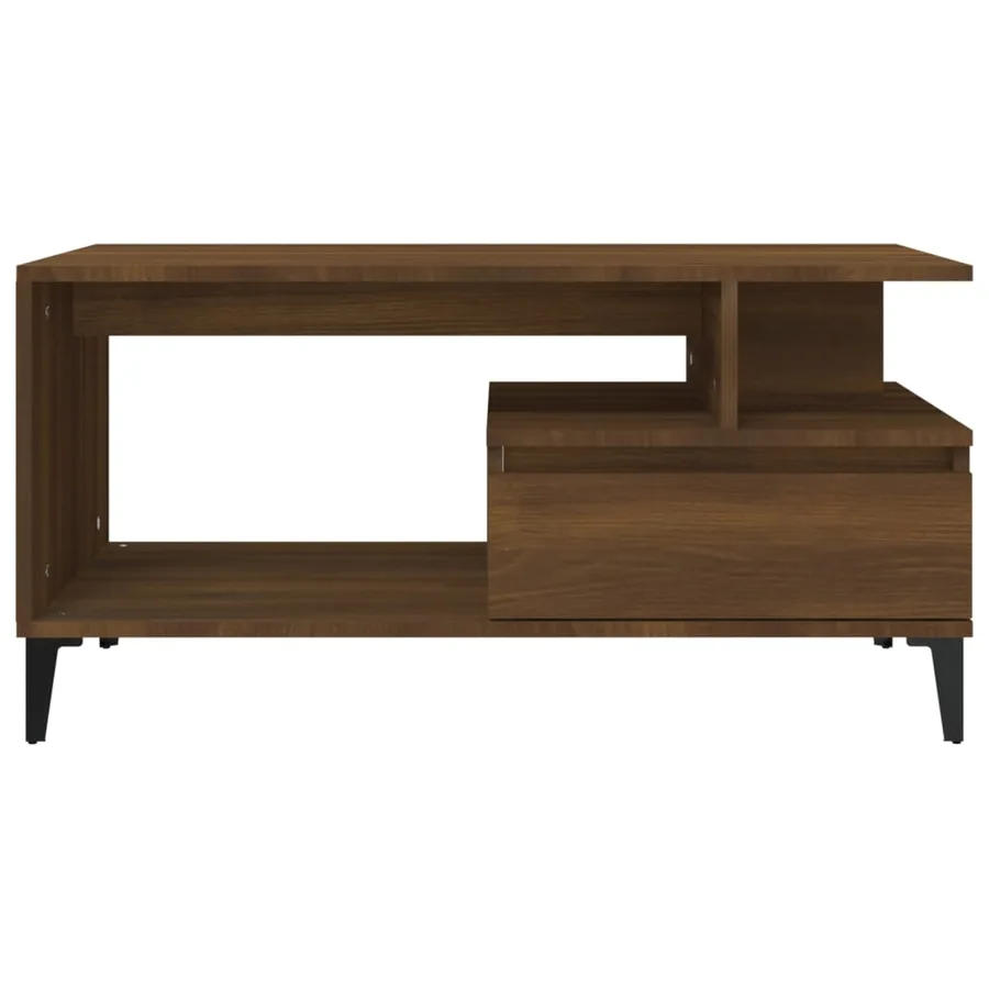 Table basse Chêne marron 90x49x45 cm Bois d'ingénierie - 5