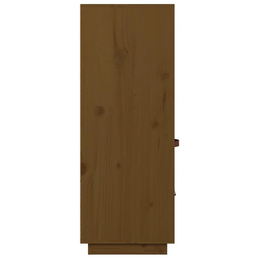 Buffet haut Marron miel 67x40x108,5 cm Bois massif de pin - 8